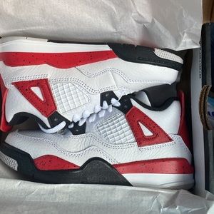 I bought my son in he could not fit them some Jordan 4 Retro WhiteFire-Red/Black